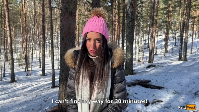 A girl got lost in the forest and met a forester, thanking him with sex - Creampie