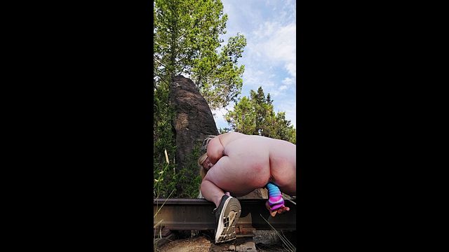 Went on a naked walk and brought toys with!