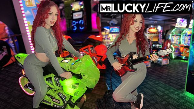 Arietta Adams Gives Intense Blowjob in Redhead Gamer Girl Role