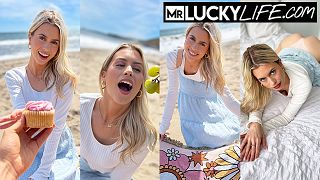 Blonde Beauty Jill Kassidy's Sizzling Beach Encounter