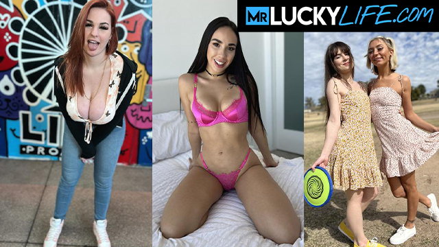 Join Abigaiil Morris With Megan Marx And Gaby Ortega In This Hot Mr Lucky LIFE Compilation