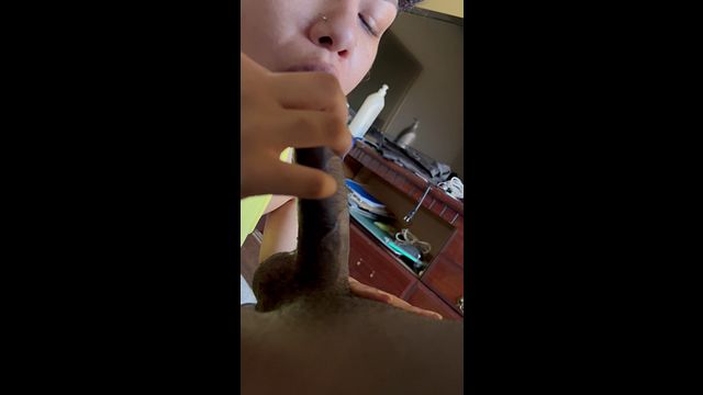 Innocent Mixed girl loves sucking chocolate dick