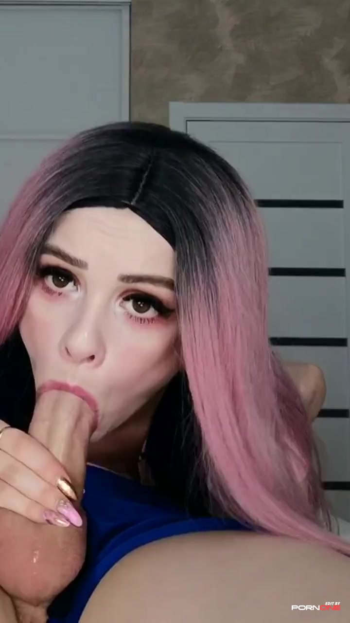 blowjob a cute girl with mouth full of sperm  - Short by pornone.com