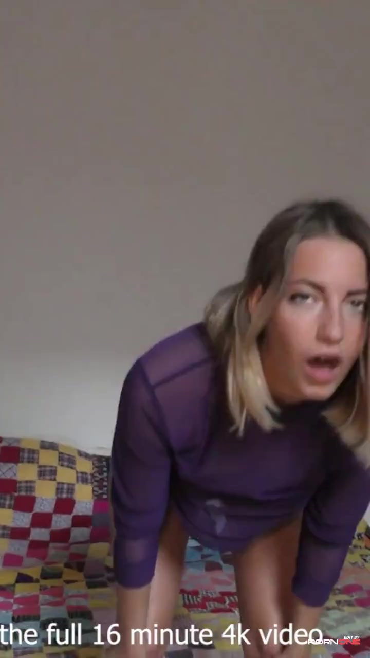 Sheer Top Babe Enjoys Huge Dildo Action