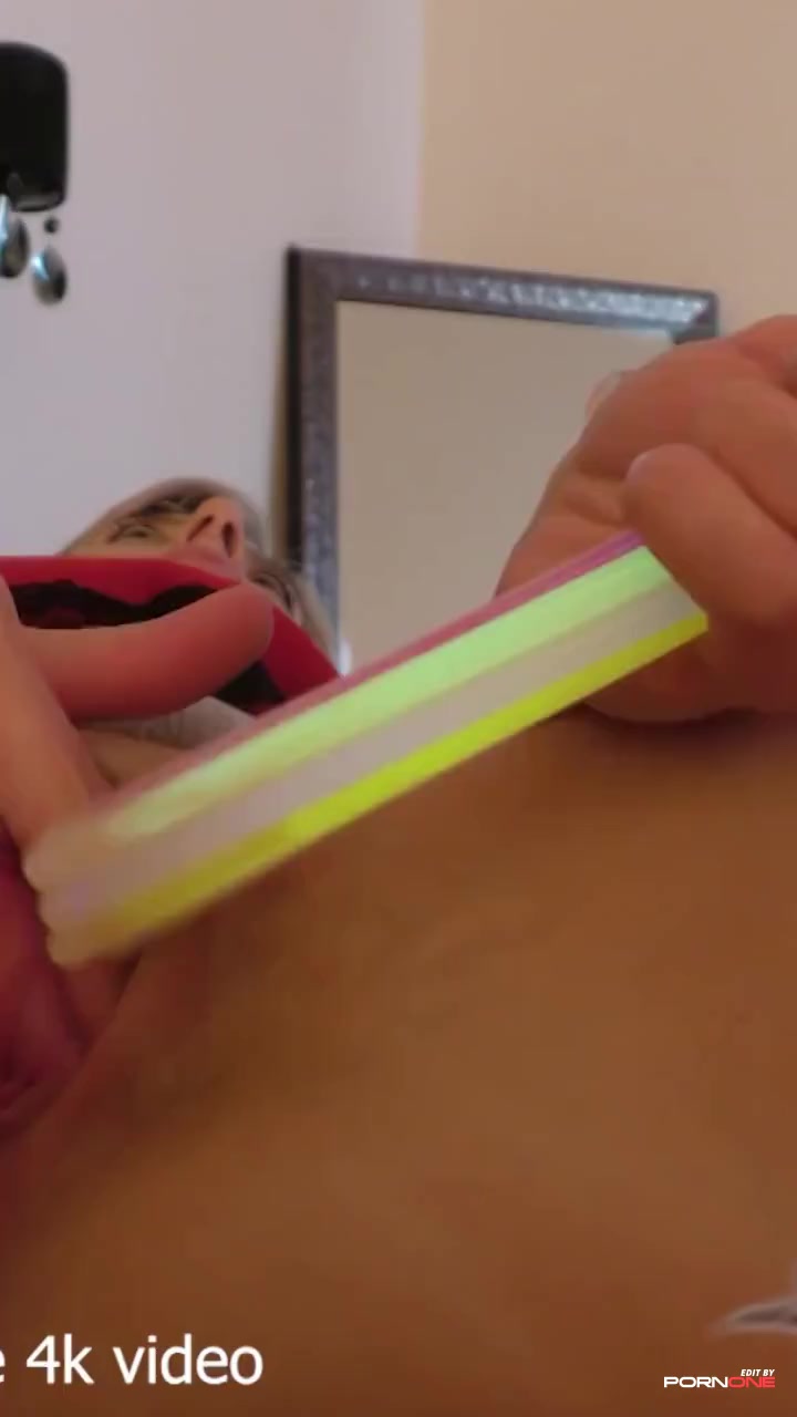 aleks in little red dress: pov glowstick gaping session  - Short by pornone.com