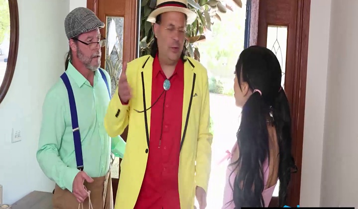 Bianca Bangs with Jack Vegas and Eric John in Hot Scene