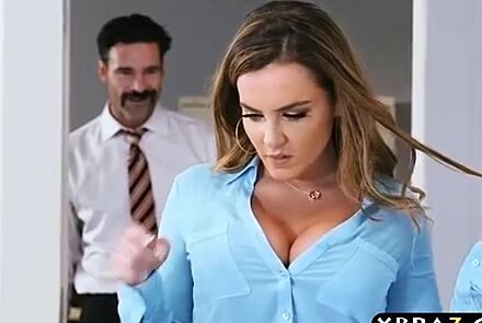 New big tits employee gets a good office initiation fuck