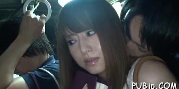 Fucking a sweet girl on the bus clip