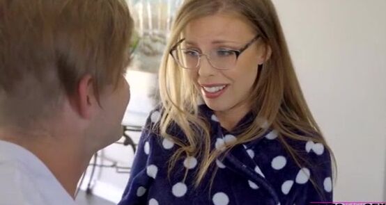 Luscious stepmom Britney Amber finds comfort in her stepsons cock