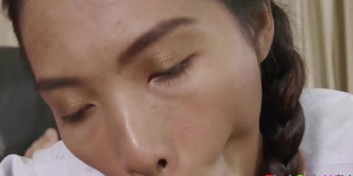 Thai Teen College With A Hairy Pussy Grinds All Over My Cock