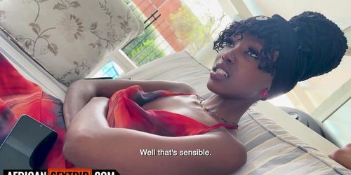 This EBONY TEEN told her parents she was at bible study... whole time she was RIDING my dick hard