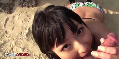 Wild Asian Beauty Megumi Haruka Bites Balls Then Sucks Hard Dick Deeply
