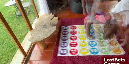 A blowjob surprise for the Strip Twister game winner