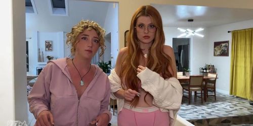 Secret Wife Lesbian Threesome: Big Ass & Boobs