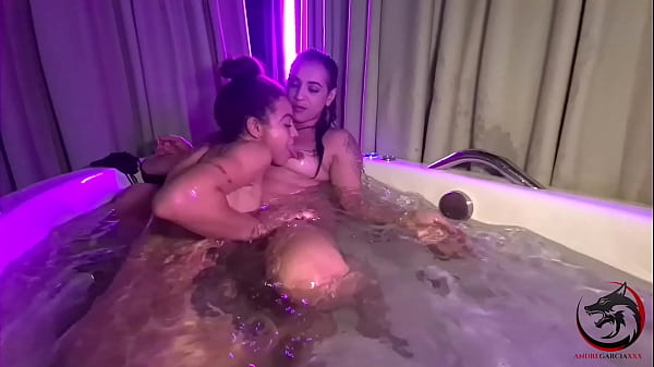 Another party in the hot tub with the wife and friend