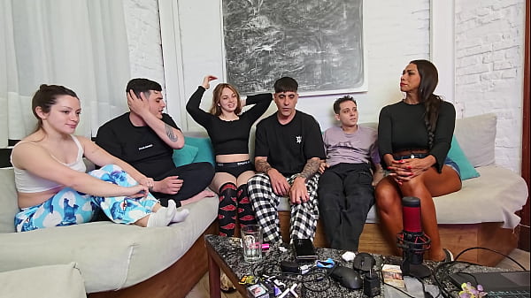 3 vs 3&excl; Truth or dare&quest; Game night with friends turns into amateur orgy&excl;