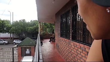 HOT NEIGHBOR&colon; My beautiful Colombian Latina neighbor is visiting and is staying alone at her friends' house&semi; she invites me over to do some naughty things—porn in Spanish
