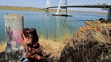 GIVING A BLOWJOB UNDER THE BRIDGE