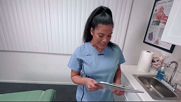 HOT CURVY LATINA NURSE MAYA FARRELL TAKES A MASSIVE CUM SAMPLE