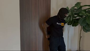 Thief breaks into blonde girl's house and fucks her until he cums inside