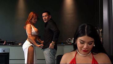 Muscular man fucks his wife's best friend without her noticing&comma; and everything goes wrong&excl;