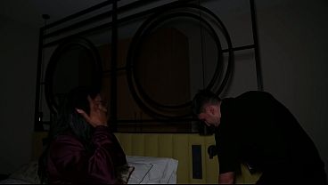 Waiter has sex with a Dutch girl behind hidden camera during hotel service&period;