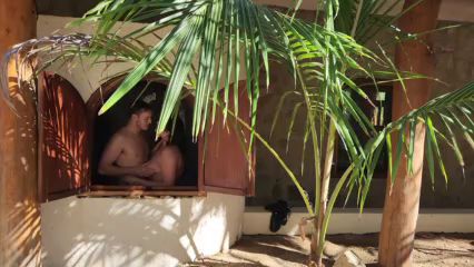 Sneaking into his shower...