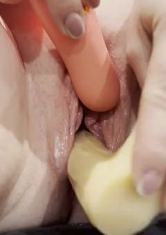 Wife pleasures herself