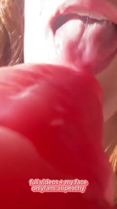 Deep throat toy play before my pussy takes it all 😈💦