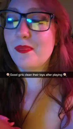 Licking my toys clean after a show