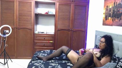 Hot girls massage their pussies in lingerie.