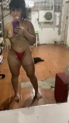 Red Lingerie Try-On: Sensual Exploration