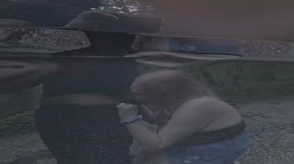 Fucking my Trans Snow Bunny leads to hands free cum shot