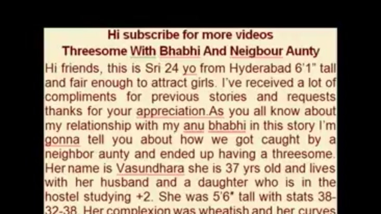 Threesome With Bhabhi And Neigbour Aunty