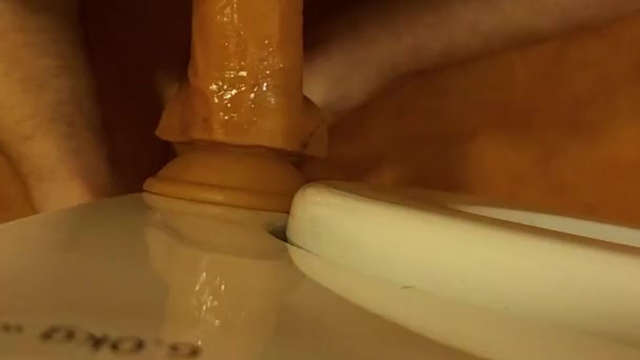 Riding my dildo, doggy style with a touch