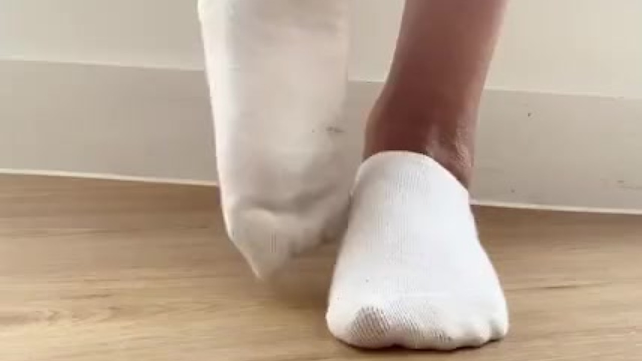 Cute Feet Fetish with Tanned Girl in White Socks