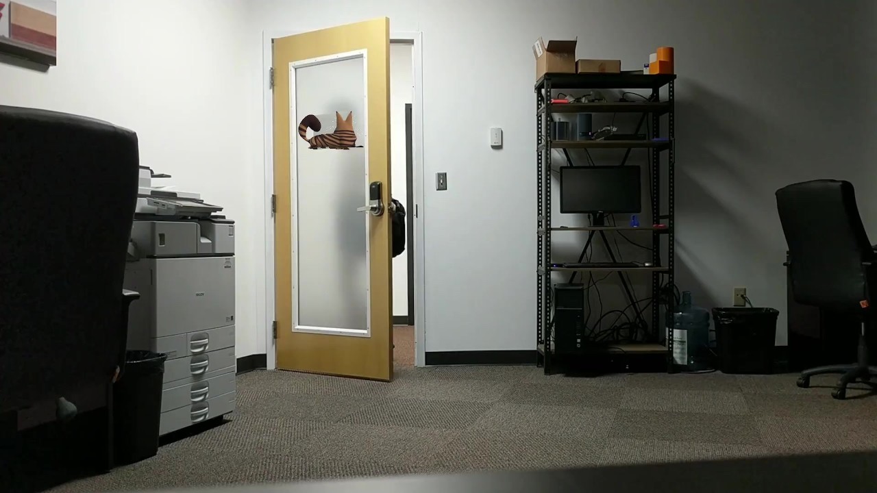 Closing up the office and leaving in the nude