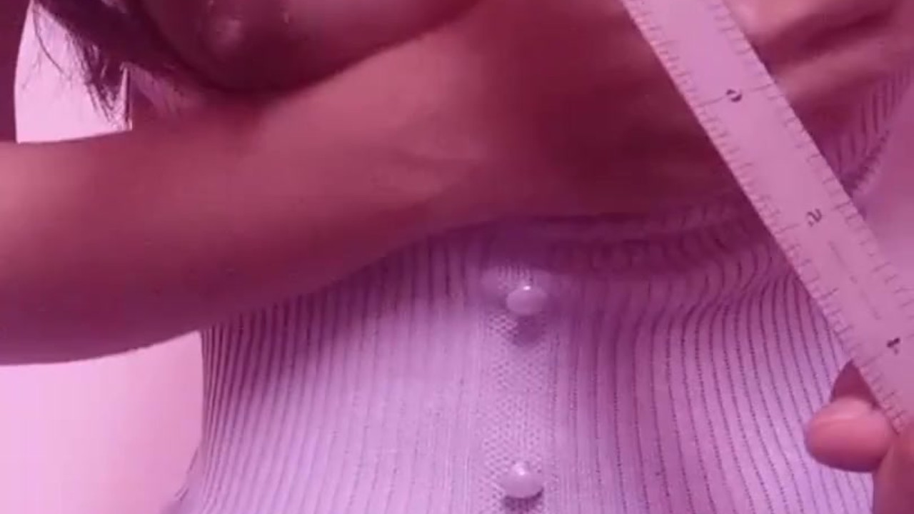 tiny asian in cute pink top smacking tits