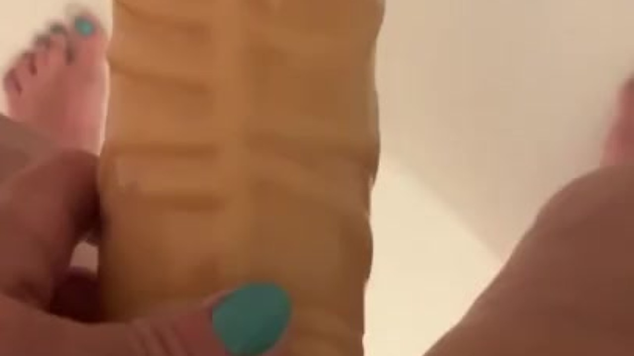 Dildo Fun in the Shower with a Friend