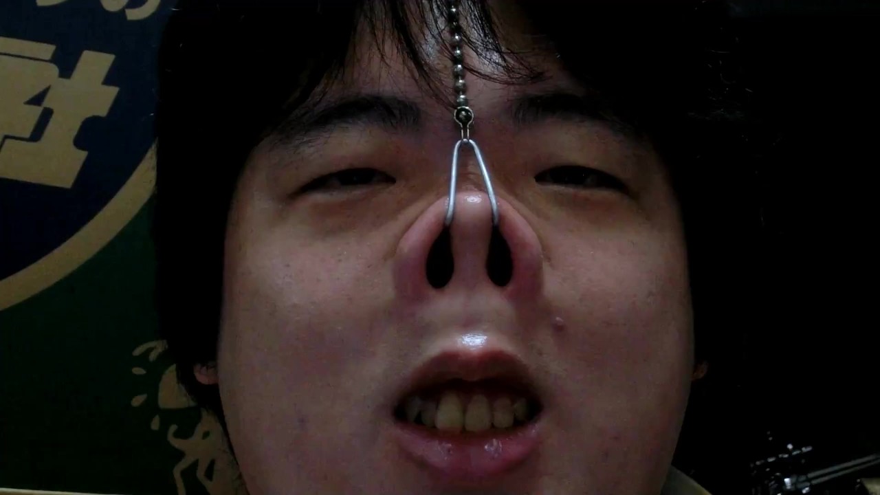 Nose hook masturbation3